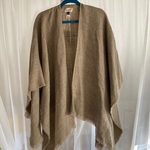Beige Poncho Sweater